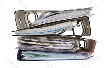 pile of colorful files