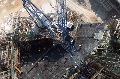 Construction from bird`s eye view