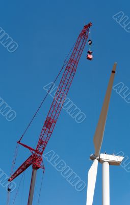 Wind Turbines Under Construction