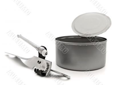 tin with opener