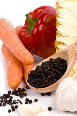 vegetables and oil