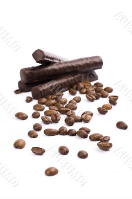 chocolate bars and coffee
