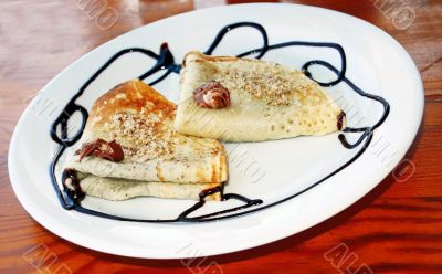 pancakes with chocolate