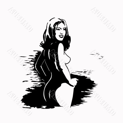 Naked woman illustration
