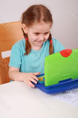 Cute little girl playing