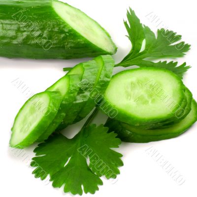 cucumber with parsley