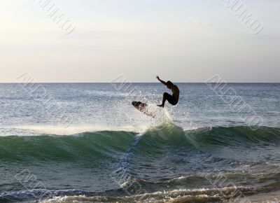 Surfer on sunset