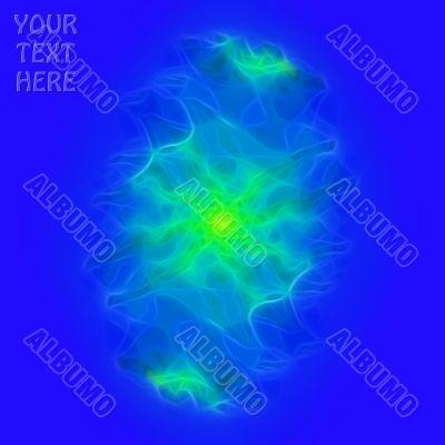 Abstract blue & green fractal background