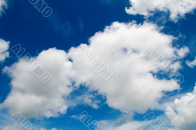 Cotton like cloudy sky