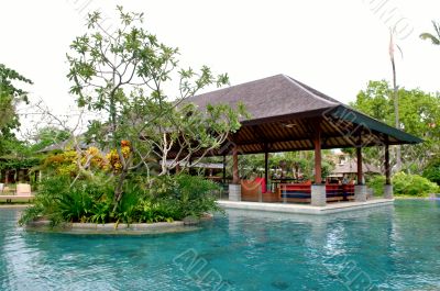 Swimming pool of tropical resort