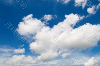 Cotton like cloudy sky