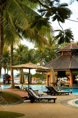 Swimming pool of tropical resort