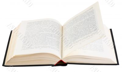 Old big book on white background