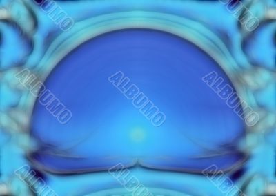 Abstract symmetric blue fractal fantazy background