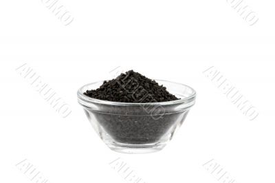 black onion seeds in glass bowl