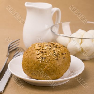 bread and mozzarella
