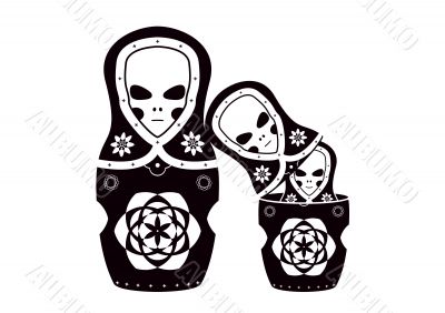 Matryoshka (russian dolls) ET family