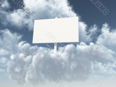 blank white sign