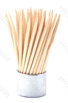 toothpick on white