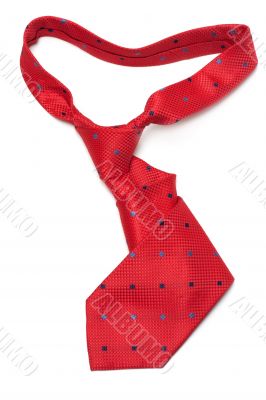 Red silk tie