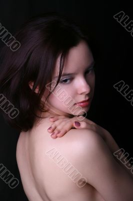 Woman with naked back