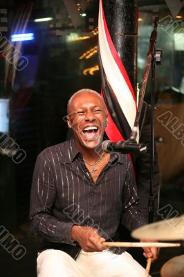 Smiling musician