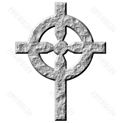 3D Stone Celtic Cross
