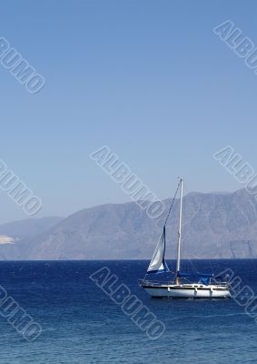 Sail boat on the sea