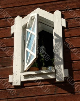 White wooden window