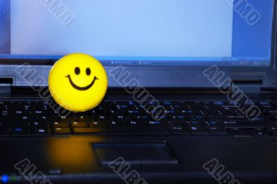 Smiley on laptop