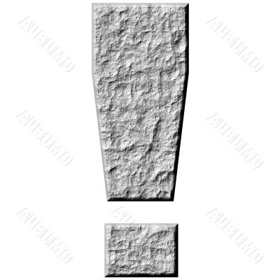 3D Stone Exclamation Mark