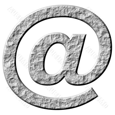 3D Stone Email Symbol