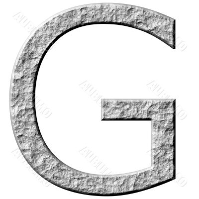 3D Stone Letter G