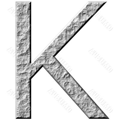 3D Stone Letter K