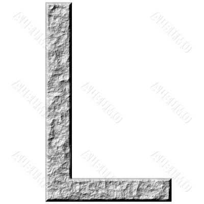 3D Stone Letter L