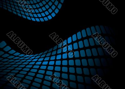 wavy blue mesh