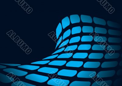 neon blue wave