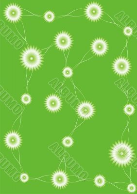 floral green background