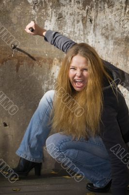 aggressive girl