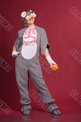 girl in mouse costume