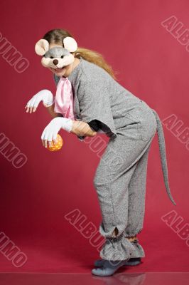 girl in mouse costume