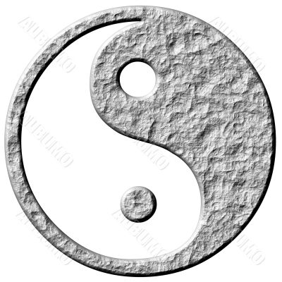 3D Stone Tao Symbol