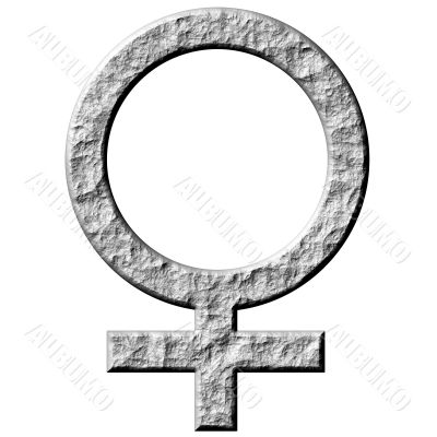 3D Stone Female Symbol