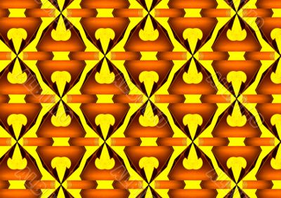  Decorative yellow-orange pattern