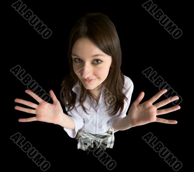 Comical portrait of the girl
