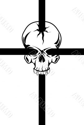 Skull with  cross
