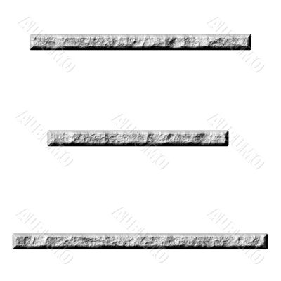 3D Stone Chinese Number 3