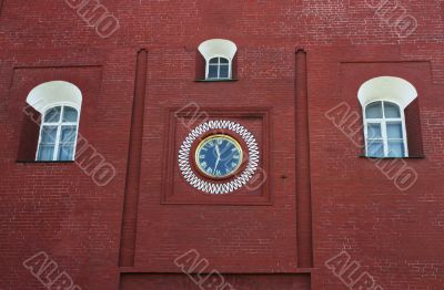 Wall clock and window.