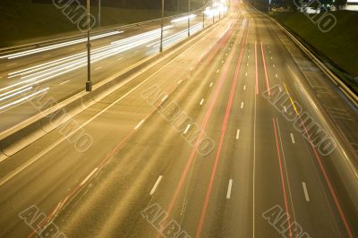 traffic light in night