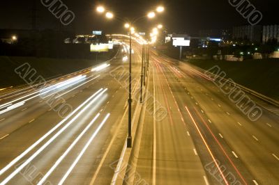 traffic light in the night